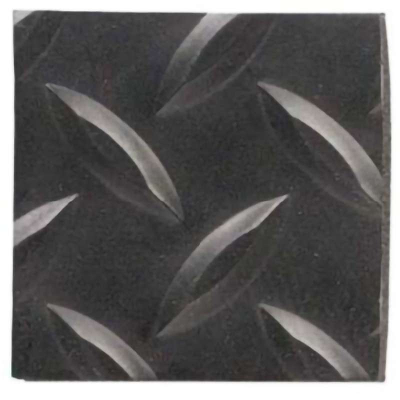 Floor Mat, Rubber, Diamond Plate, Conductive, Anti-Fatigue, 3' x 25', Black